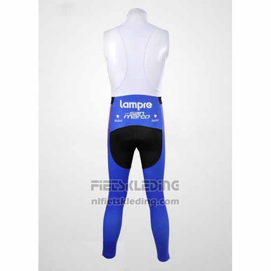 2012 Fietskleding Lampre ISD Roze en Azuur Lange Mouwen en Koersbroek